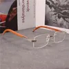 أزياء النظارات الشمسية إطارات Rockjoy rimless eyeglasses ذكر نظارات معبد خشب حقيقية الرجال