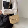 Shoulder Bag Female Crossbody Bag Ladies Designer Handbag Women Bag Retro Chain Fashion PU Leather 2021 New Trend Lattice Simple G220506