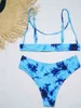 Strój kąpielowy Damska Czarna Leopard Drukuj Dwa kawałek wysokiej talii bikini stroje kąpielowe kostium kąpielowy dla kobiet brazylijski bikinis y220423
