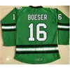 VipCeoMit North Dakota Hockey-Trikot für Jugendliche, 2 STECHER 9 CAGGIULA 16 Brock Boeser 33 Cam Johnson, 100 % genähte Fighting Sioux DAKOTA Hockey-Trikots