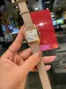 Ladies Watch Top Fashion Roman Numerals 28X38mm Casual in pelle vera in pelle vera in pelle Ultra-sottile Serie Dumont Watch