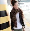 Hele vrouwelijke sjaal warm Hoge kwaliteit Designer sjaals winter Luipaard print Katoenen Garen Sjaal 20090CM3651786