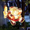 Christmas Decorations Festive Party Supplies Home Garden Suction Cup Window Hanging Lights Large Decorative Atmosphere S Dhkbf