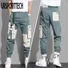 Cargo hommes pantalons pantalons Hip Hop Joggers adolescent garçons poches décontracté danse Techwear Harem Streetwear pantalons de survêtement 220325