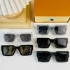 نظارات شمسية مربعة للرجال Z1580 بعدسات سوداء شفافة عدسات عاكسة للمعبد للرجال نظارات عصرية فاخرة مع الصندوق الأصلي
