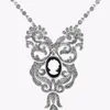 Halsband 925 Sterling Silver Palace Gorgeous Style Mother-of-Pearl Solitaire Pendant Halsband för kvinnor Marcasite smycken Tillbehör