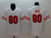 Camisetas de fútbol universitario de película cosidas 85 GeorgeKittle 55 DeeFord 80 JerryRice deporte transpirable de alta calidad para hombre