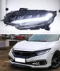 Gruppo faro di marcia diurna a LED per Honda Civic X G10 Head Light 2016-2021 Dynamic Turn Signal Dual Beam Projector Lens Accessori per auto