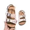 Baby Girls Shoes Summer Cork Sandals Infant Prewalker Double Buckle Band Child Floral Kawaii Flipflops Anti Skid Sandalias 220525