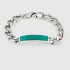 Jóias de 22Ss 925 Silver G letra verde Pingente de pingente de pingente masculino e feminino Bracelet Holiday Gift247G