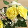 الزهور الزهور أكاليل 25 قطع حقيقي يبحث رغوة الورود وهمية مع سيقان لحضور الزفاف باقة الزفاف دش المركزية حزب ديكورات