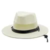 Chapeau de Cowboy occidental en paille fait à la main, chapeaux de soleil en feutre de plage, casquette d'été pour hommes et femmes, casquette à bord, Protection solaire, chapeaux unisexes