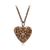 Pendant Necklaces Vintage Heart Box Po Frame Locket Necklace Women Men Fashion Hollow Star Flower Wholesale GiftPendant NecklacesPendant