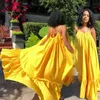 حجم كبير S- 5XL ملابس غير رسمية فساتين ماكسي للنساء مصمم مثير حبال أكمام فستان زفاف طويل فستان الشمس 16 لونا