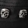 Beckyruiwu Adult Hip Hip Hop Punk Rock Rock Skull Rivetフラットピークピーク帽子のメンズビッグサイズフィット野球帽子5658cm 6062cm 220701