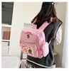 Pink Girl Embroidery Strawberry Children's Schoolbag Student Girls Birthday Gift Cartoon Children Backpack