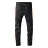 Мужские дизайнерские джинсы разорванные байкерские мотоциклетные джинсы для мотоциклетных джинсов с узкие джинсовые брюки. Размер 28-40