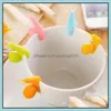 6 ألوان لاختيار شكل حلزون لطيف Sile Tea Bag Cup Cup Mug Candy Gift Set أدوات جيدة Infuser LX6026 إسقاط التسليم 2021 Coffee Drinkwa