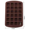 24 CVITY Vierkant mini Brownie Pan Silicone Mold Ice Cube Tray Jelly Candy Chocolate Truffles Baking Molds Cake Decorating Tools 220509