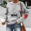 Hoodies للنساء من النوع الثقيل اللمساتس للنساء نساء نساء فضفاضة أزياء عرضية عيد الميلاد بطبعة طويلة الأكمام ذات الوزن الخفيف الوزن