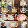 Espresso kahve sütü köpüren sürahi paslanmaz çelik damgalı ölçüm Buharlama sürahi barista latte sanat çember kupası 350/600ml 220509