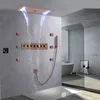 Prévade de plafond Système de douche dissimulée 700x380 mm la tête de douche de douche salle de bain thermostatique brun douche