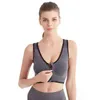 Zipper Women Sports Bra Treasable Wire Free Pated Up Crop Top Litness Running Procyout Proch-pralette L220727
