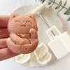 2Pcs Set Year Mooncake Mold Lucky Cat Mung Bean Pastry Pineapple Cake Baking Tools Home DIY Kitchen Accessories 220721