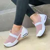 Kledingschoenen sneaker hardloopschoenen mode mesh elastische riem wig platform loafers casual dames sportschoenen 220714