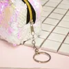 Sequin Keychain Kids Coin Purse Two-tone Sequins Mini Wallet Women Girls Cute Change Pocket Fashion Storage Bag Paillette Pouch Purses Gift9