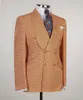 Orange Mens Suits Slim Fit Wedding Groom Tuxedo One Pice