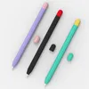 För Apple Pencil Case 1st 2nd Generation iPad Pencil Cases Duotone Silicone Funna Cover Compatible Magnetic Charging