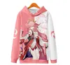 Genshin Impact Yae Miko cosplay felpa con cappuccio Noelle stampa 3D unisex felpe con cappuccio pullover oversize harajuku uomo felpa con cappuccio Y220713