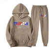 Tuta TRAPSTAR Marchio Stampato Abbigliamento sportivo Uomo colori Caldo Due pezzi Set Felpa con cappuccio sciolto Pantaloni Set Felpa con cappuccio da jogging G220725