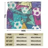 Filtar unika filt till familjevänner akvarell blottade fotboll fotboll skrot mjukt bekvämt för hem gåva filtblanketter