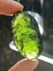 Decorative Objects & Figurines Green Moldavite Czech Meteorite Impact Glass Natural Rough Stone Crystal Energy 1pcDecorative