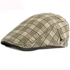 HT3013 Béret Hommes Femmes Printemps Été Chapeau Vintage Plaid Casquette D'escalade Gavroche Casquette Plate Unisexe Respirant Chapeau De Soleil Béret Réglable Béret casquette J220722