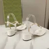 2022Classic High Heels Sandals party 100% vera pelle donna scarpe da ballo designer sexy tacchi alti 5cm camoscio donna cintura in metallo fibbia grande 35-41-42