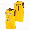 XFLSP Arizona State Sun Devils NCAA College Basketball Player Jersey 0 Holland Woods 1 Remy Martin Lawrence Harden Christopher Osten Bagley Graham