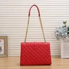 Designer Shoulder Bag Women's Fashion V-Shaped Handbag Luxury Plaid Diagonal Bags Size 27*21*8cm