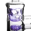 Purple Dark-Green Frosted glass bongs fab egg showerhead perc Ground glass bongs with 14 mm female joint recycle oil rigs hookashs two functions