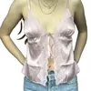 Xingqing Summer Lace Camisole Tops Beige Pink Women Sreveless V Neck Slim Fit Tank Top Sweet Sexy Fashion Sweet Crop 220607