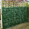 Sztuczne liście ogrodzenie ogrodzenia Rolka UV Fade Protected Prywatna ściana krajobrazu Ivy Panel Dekoracyjne kwiaty Wewnienia 245M26586219