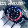 40mm haute qualité hommes montre mécanique automatique hommes en acier inoxydable bouton pliant sport étanche mode affaires montres anneau en céramique hommes montre-bracelet