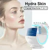 7 в 1 Hydra Skin Умный аппарат для микродермабразии Ice Blue Micro Face Кислородный водный пилинг Косметическое оборудование с анализатором кожи
