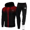 Herren Trailsuits Herbst/Winter Trailsuit Herrenfischerei Hoodie Set plus Fleece Outdoor Sports warme Langarmhosen Pullover Modekleidung