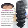 30 32 Inch Hd Transparent Lace Frontal Wig Body Wave Mongolian PrePlucked 13x4 Front Human Hair Natural Yarra 220609