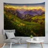 Natur Wandteppiche Wald Berg Baum Landschaft Hippie Kunst Wanddekoration Schlafzimmer Raumdekoration Wohnheim Boho Wandbehang Decke J220804