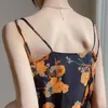 Women's Blouses & Shirts Summer Style Satin Round-neck Silk Top Suspender Temperament Versatile Sleeveless Printing Bottomed Vest TopWomen's