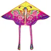 3 pezzi/set 90*55 cm Nylon Rainbow Butterfly Kite Outdoor Kids Toy Bar 60M Control Bar e Line Random Color Mix Wholesale 2295 T2
